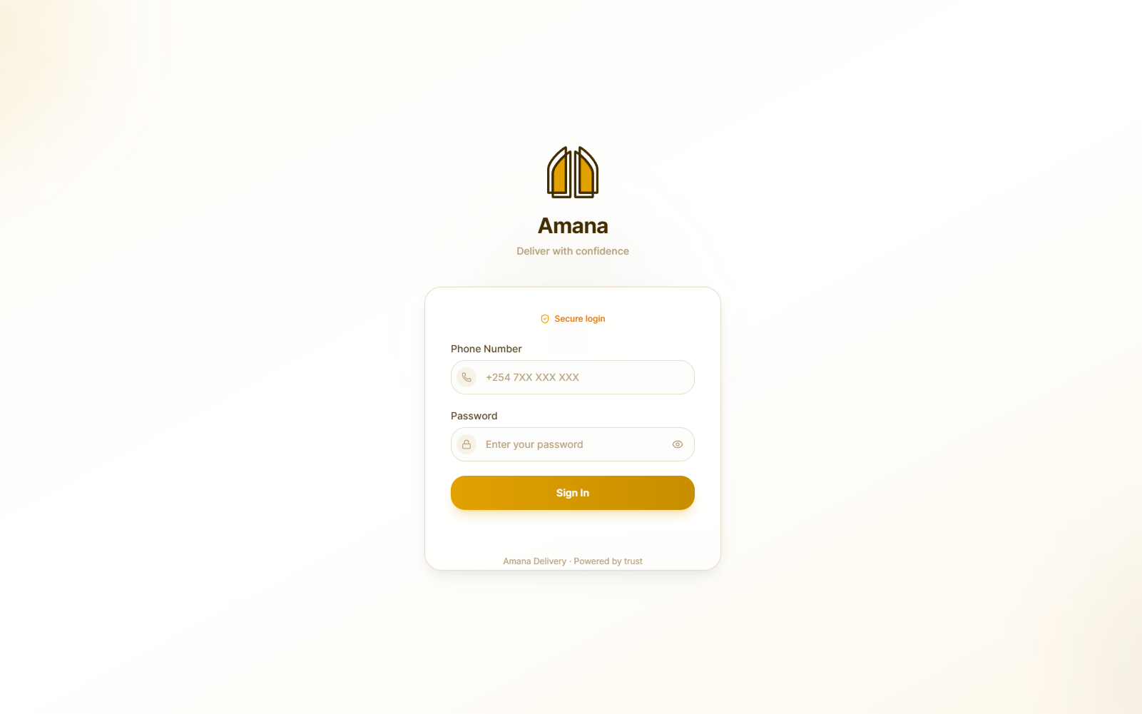Amana product screenshot