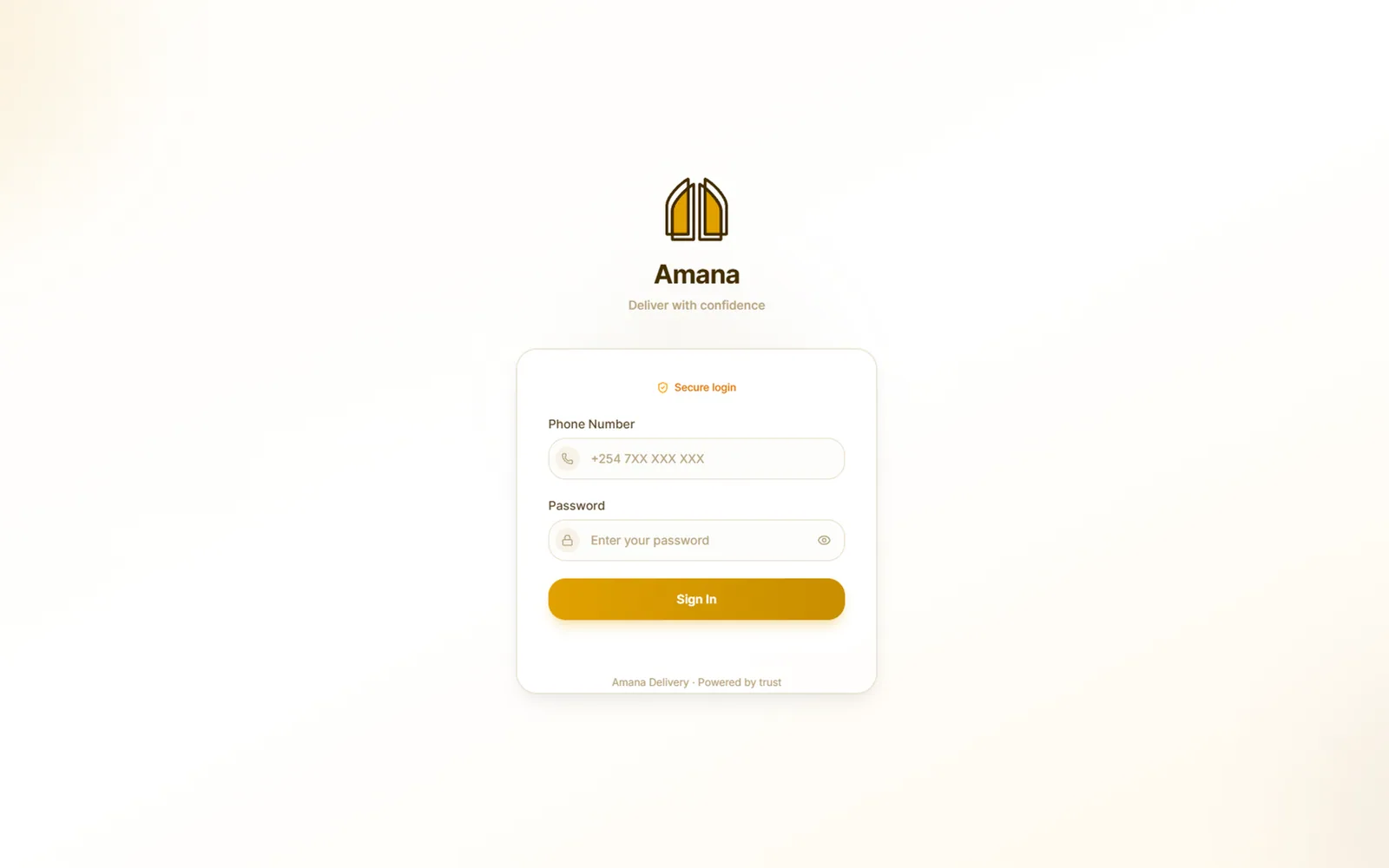 Amana product screenshot